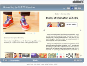 vook screenshot of Unleashing the Super Ideavirus by Seth Godin